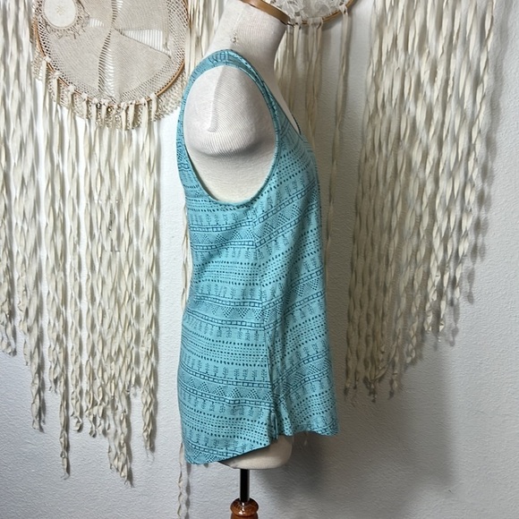 Toad & Co Teal Printed Tank Size Small - Picture 2 of 12